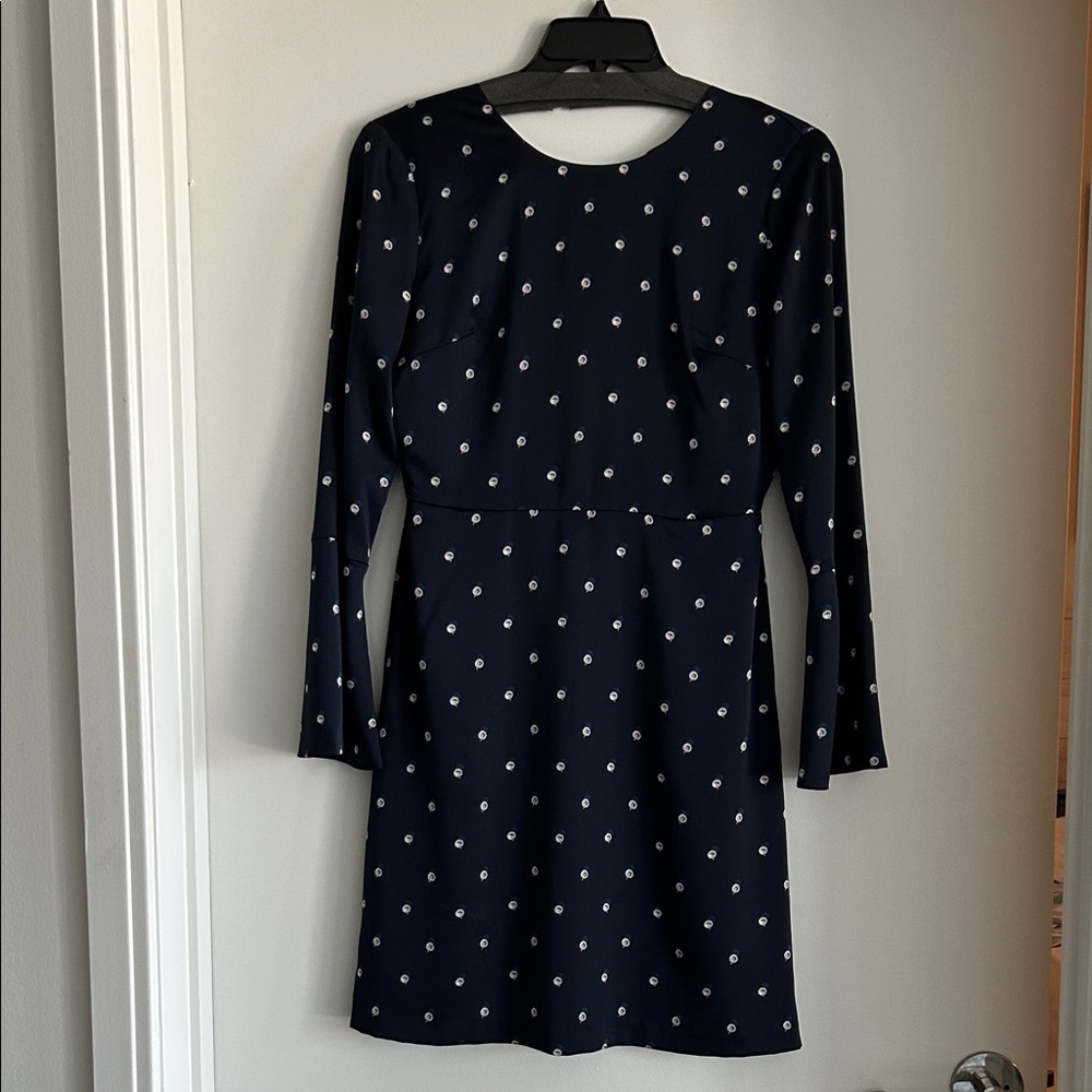 Navy Blue Polka Dot Dress